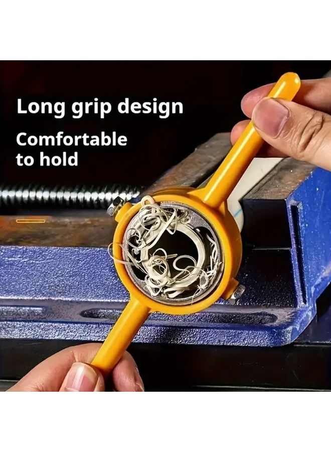Yellow 6pcs Plastic Pipe Thread Tap Set Easy to Use Threading Tool for DIY Professional Plumbing - Image 4