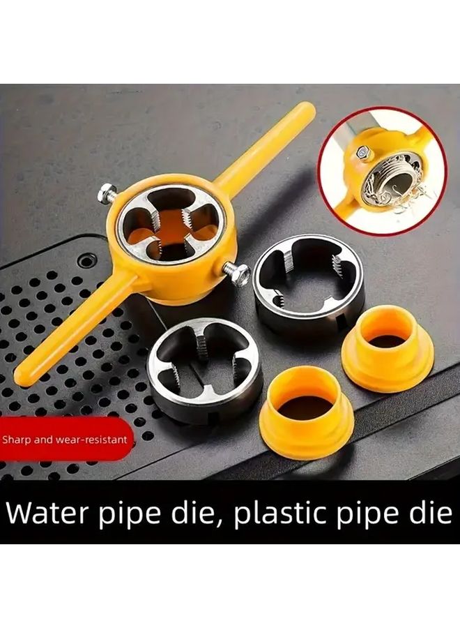 Yellow 6pcs Plastic Pipe Thread Tap Set Easy to Use Threading Tool for DIY Professional Plumbing - Image 1