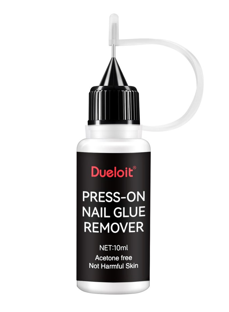 Dueloit 10ml Pinpoint Nail Polish Remover For Press On, Multi-Functional Remover For Nails Tips, Gentle Glue Remover For Gel x Nails, Non-Acetone Nail Polish Remover. - Image 1