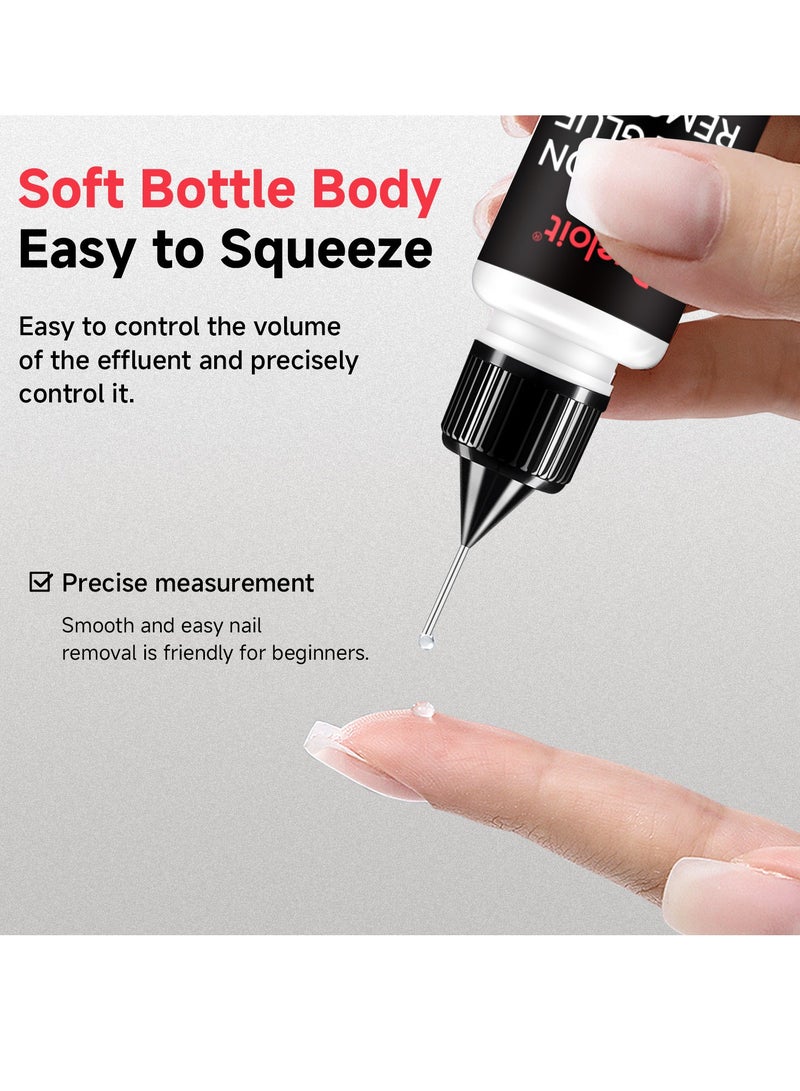 Dueloit 10ml Pinpoint Nail Polish Remover For Press On, Multi-Functional Remover For Nails Tips, Gentle Glue Remover For Gel x Nails, Non-Acetone Nail Polish Remover. - Image 3