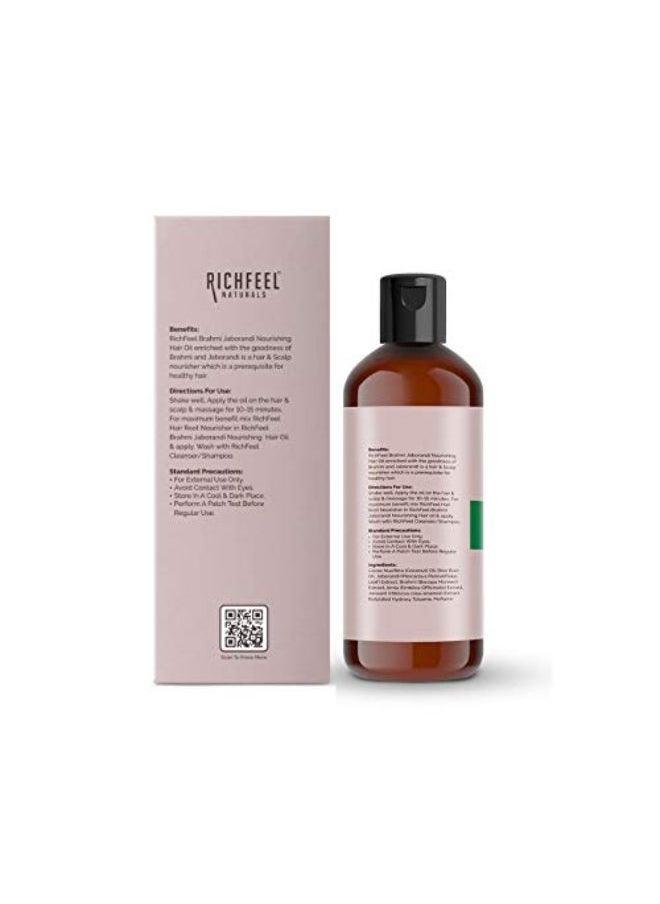 Richfeel - Brahmi Jaborandi Hair Oil | Controls Hair Fall | Promotes Hair Growth | Trichologist Developed Formula | For Men & Women | No Mineral Oils Or Silicones | 80 Ml - Pack Of 2 - Image 1