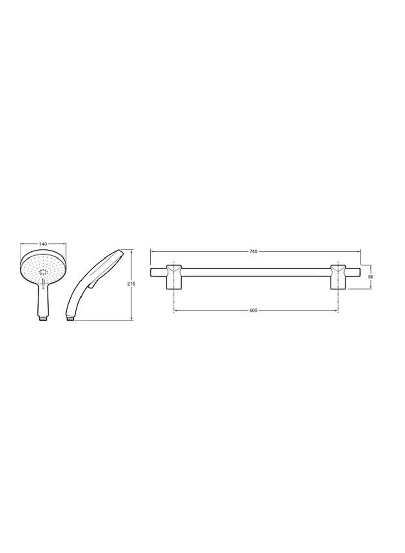 Jacob Delafon Complete Shower Set With Soap 140mm Citrus Jacob Delafon E12980 - Image 2