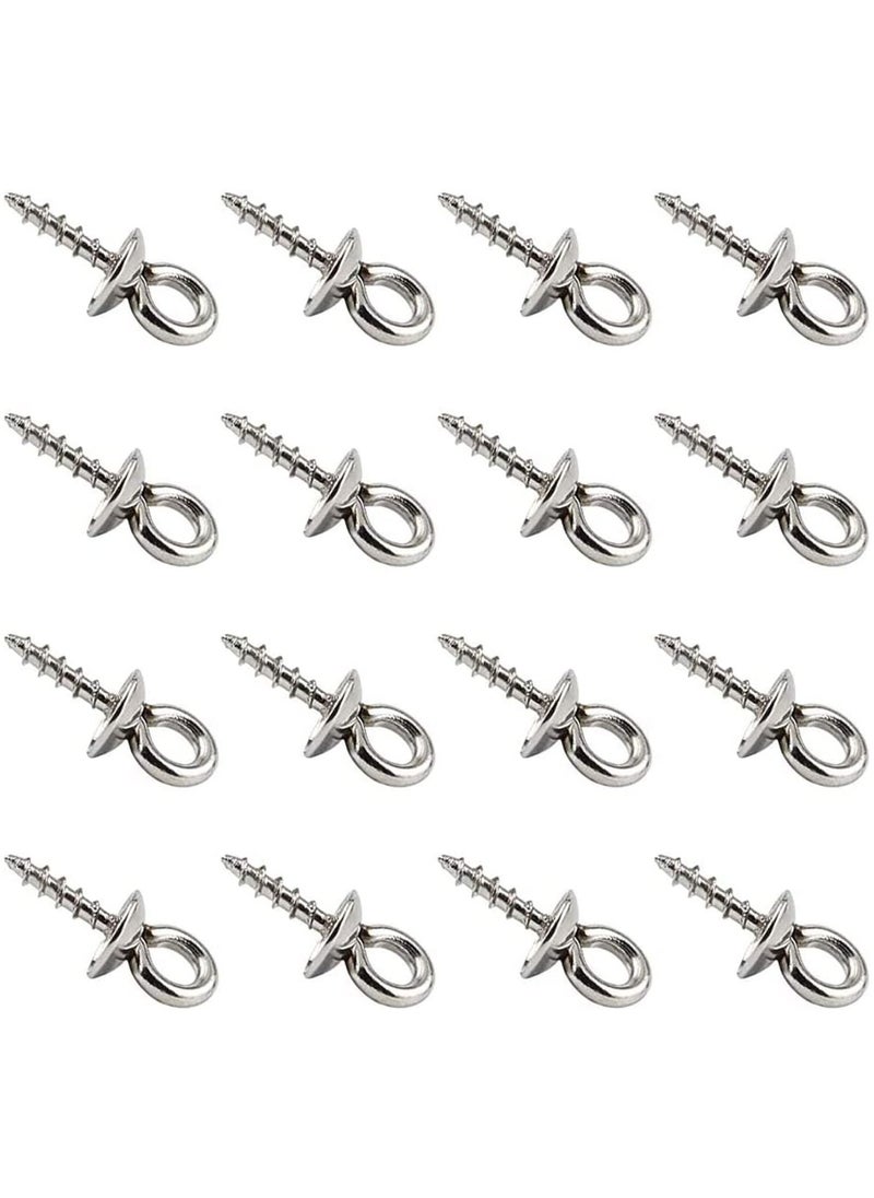 Y&D Stainless Steel Screw Eye Pin 10x4mm Bail Pegs 1.2mm Metal Hoop Peg Hook for Half Drilled Beads Jewelry Earring Making  - Image 1