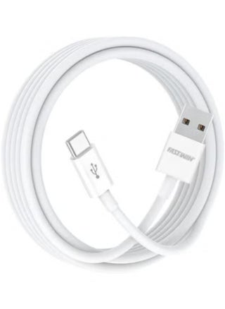 USB A to Type-C Car Cable - White