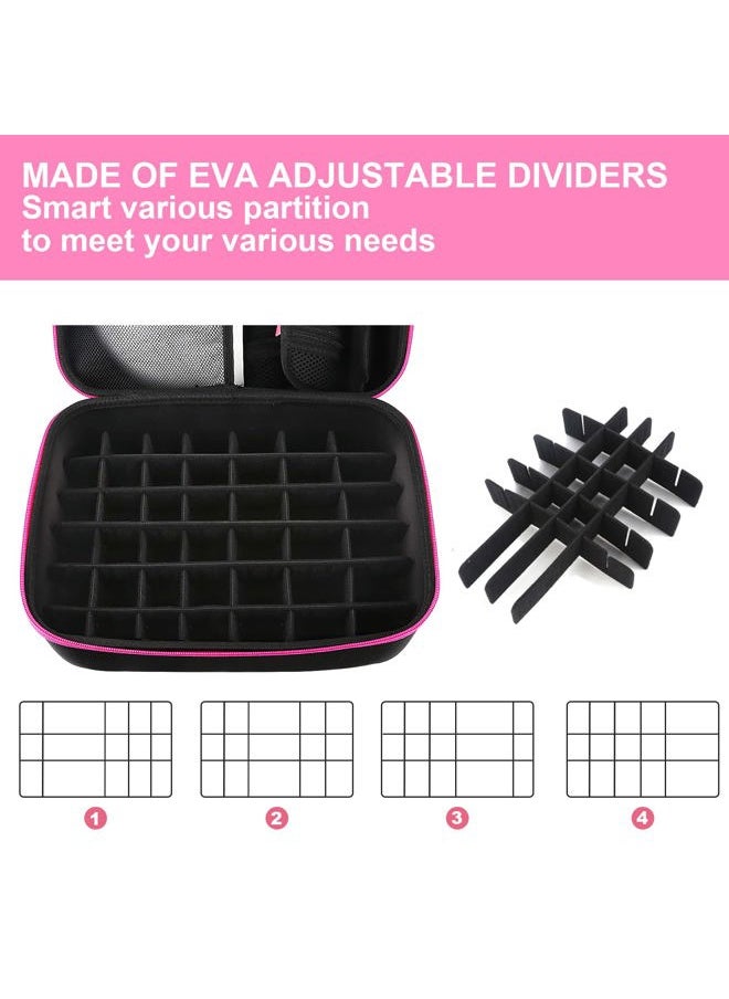 Yewltvep - Nail Polish Organizer Case, 42+ Bottles Nail Polish Storage Supplies Organizer Nail Bags Box Organizer Carrying Case for Nail Stuff, Tool, Nail Kit Bag Box Holder for Salon Home DIY Nail Tech Gift - Image 1