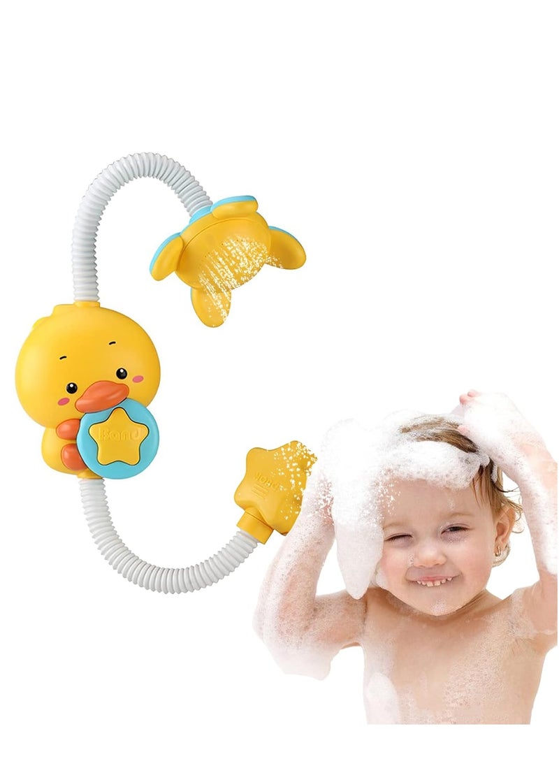 Rightsure - Toddler Bath Toys - Safe Bath Duck Toy, Cute Duck Baby Bath Toy, Water Sprayer Children Bathroom Tub Bath Water Toy Toddler Shower, Kids Toys (B) - Image 1