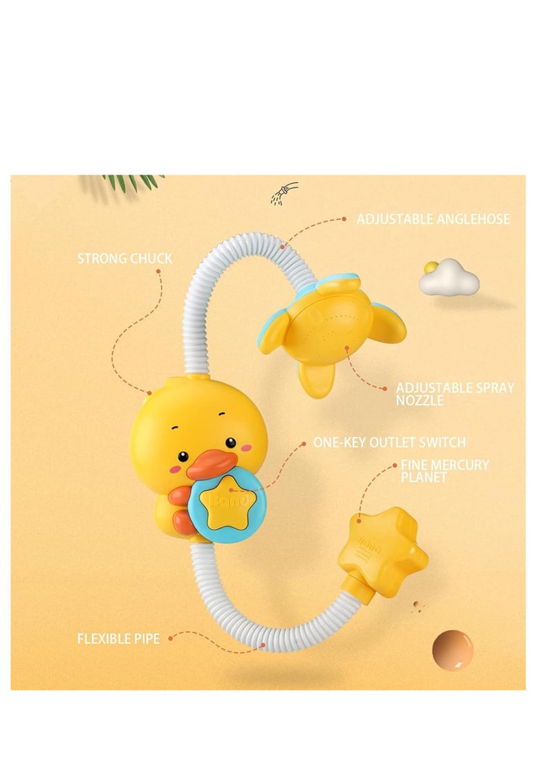 Rightsure - Toddler Bath Toys - Safe Bath Duck Toy, Cute Duck Baby Bath Toy, Water Sprayer Children Bathroom Tub Bath Water Toy Toddler Shower, Kids Toys (B) - Image 1