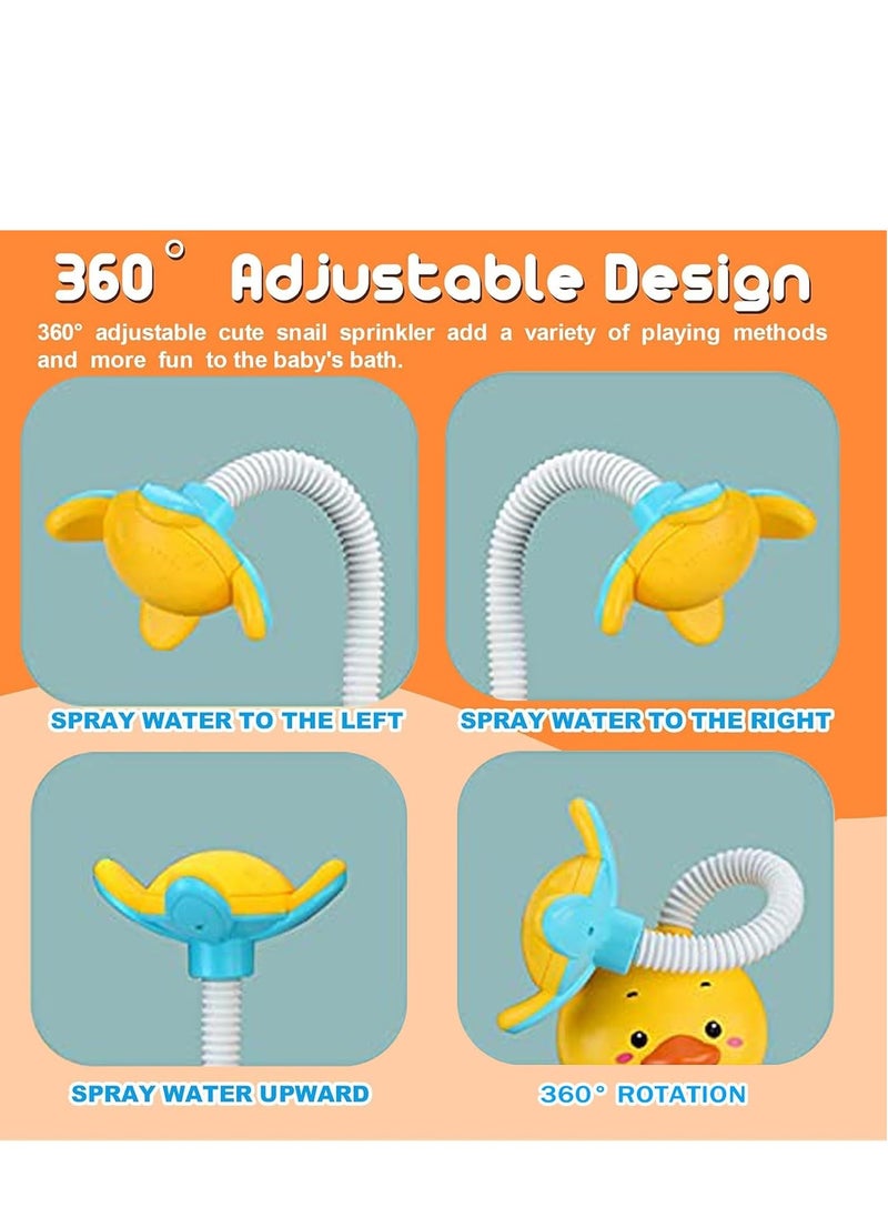 Rightsure - Toddler Bath Toys - Safe Bath Duck Toy, Cute Duck Baby Bath Toy, Water Sprayer Children Bathroom Tub Bath Water Toy Toddler Shower, Kids Toys (B) - Image 1