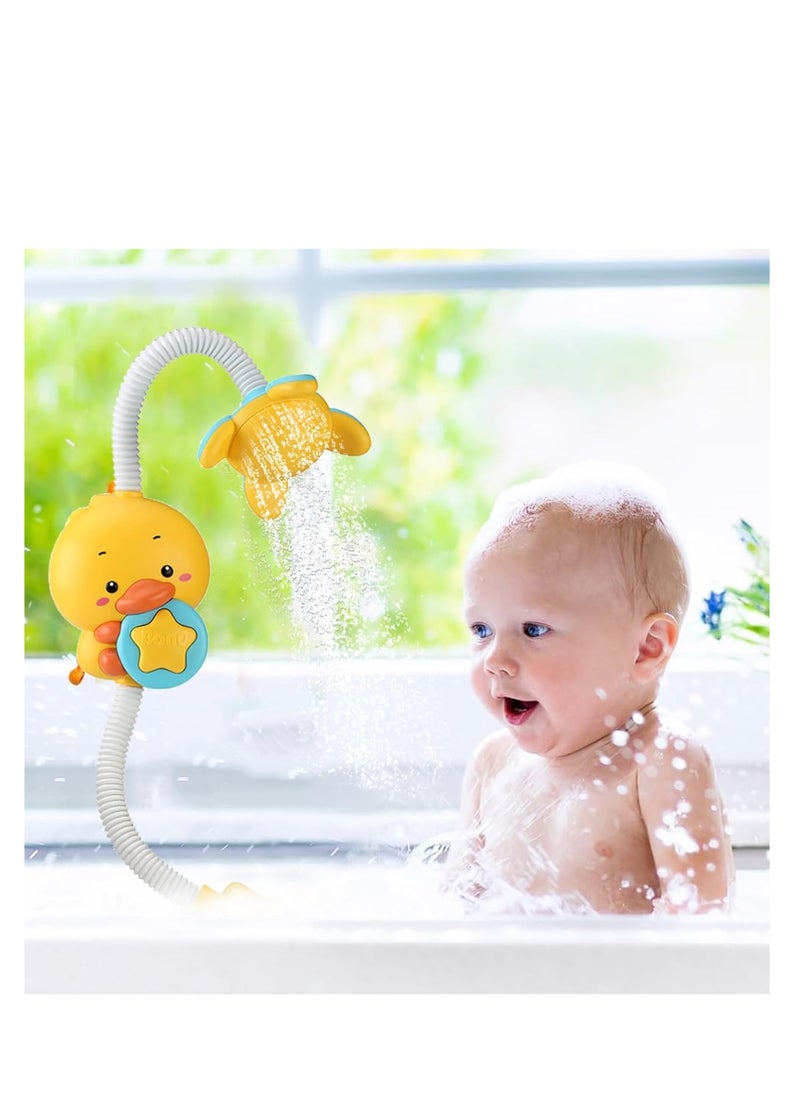 Rightsure - Toddler Bath Toys - Safe Bath Duck Toy, Cute Duck Baby Bath Toy, Water Sprayer Children Bathroom Tub Bath Water Toy Toddler Shower, Kids Toys (B) - Image 1