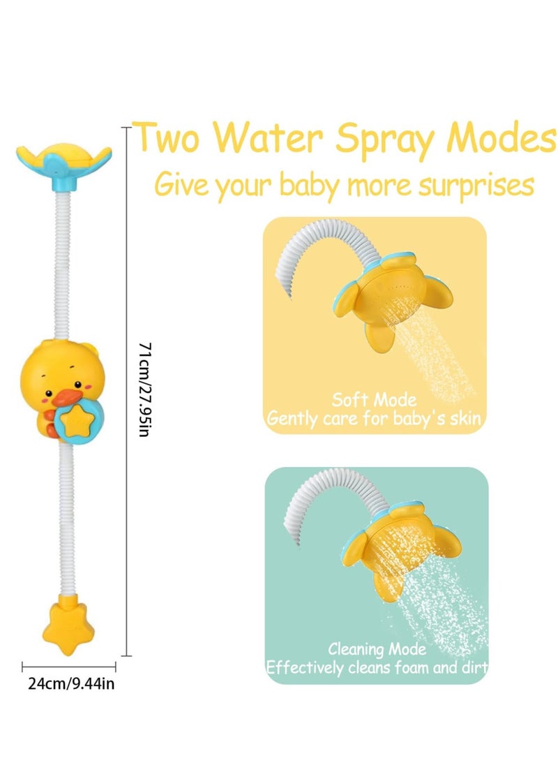 Rightsure - Toddler Bath Toys - Safe Bath Duck Toy, Cute Duck Baby Bath Toy, Water Sprayer Children Bathroom Tub Bath Water Toy Toddler Shower, Kids Toys (B) - Image 1