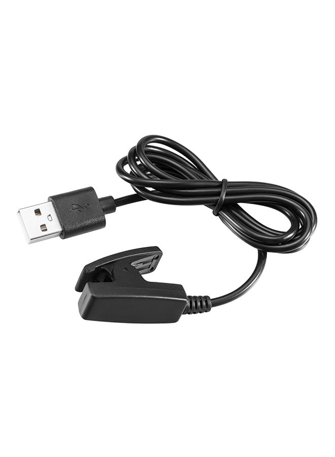 كابل شاحن USB للساعات الذكية مع ملقط تثبيت أسود - Image 2