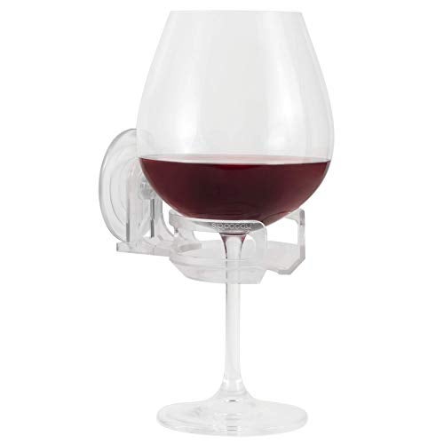 SipCaddy The Original SipCaddy Shower Beer & Bath Wine Holder | Portable Drink Cupholder | Shower Caddy | Beer, Wine, Shampoo Holder | American-Made Suction Cup | Clear - Image 1