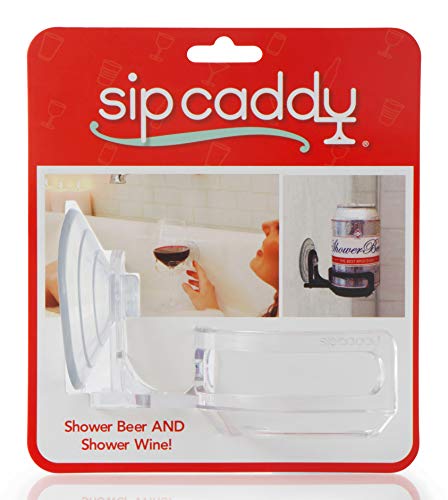 SipCaddy The Original SipCaddy Shower Beer & Bath Wine Holder | Portable Drink Cupholder | Shower Caddy | Beer, Wine, Shampoo Holder | American-Made Suction Cup | Clear - Image 3