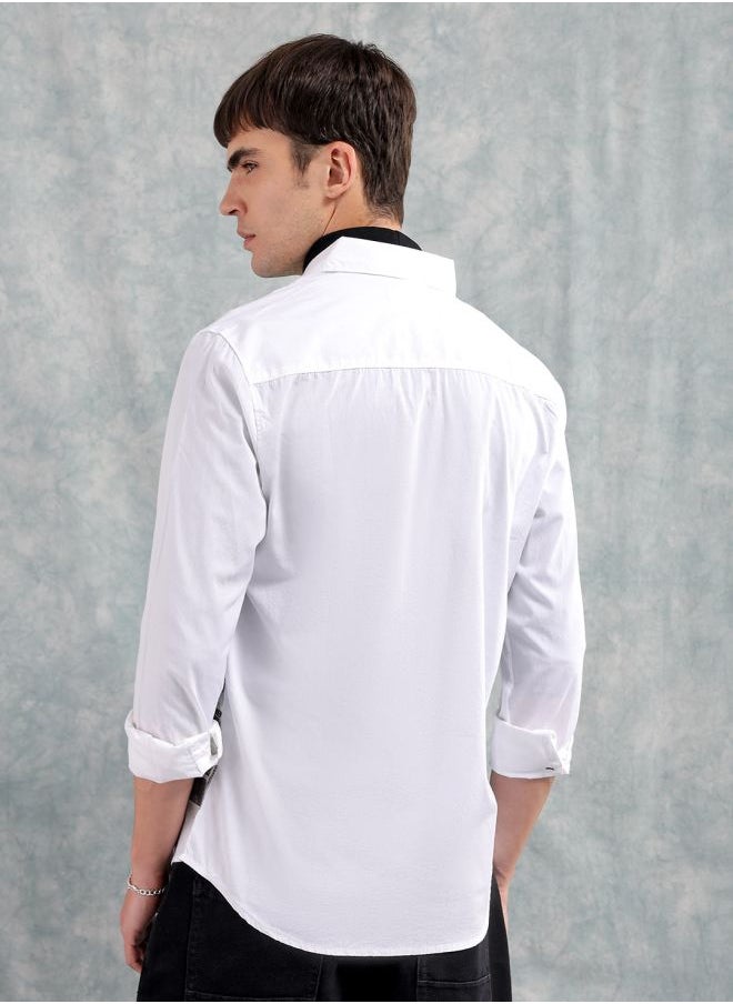 The Indian Garage Co Men Slim Fit Graphic Print Full Sleeves Cutaway Collar Casual Shirt  - Image 2
