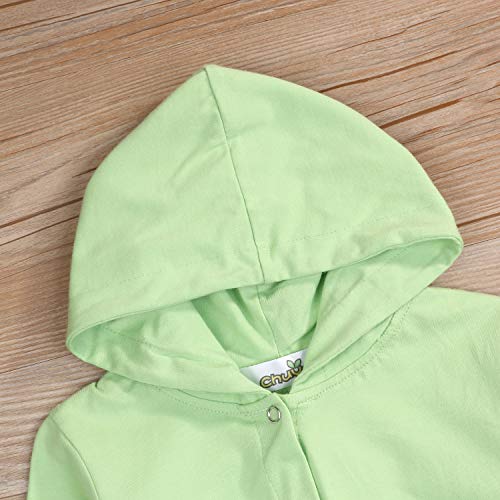 Noubeau Interesting Infant Baby Kids Cartoon Dinosaur Hooded Romper Jumpsuit Layette Sets Clothes(Green, 6-12 Months) - Image 5