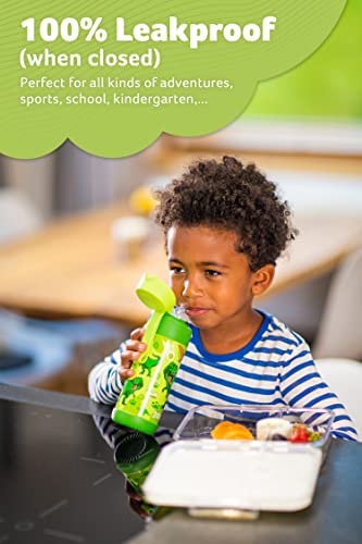 JARLSON kids water bottle with straw - CHARLI - insulated stainless steel water bottle - thermos - girls/boys (Dinosaur 'Star', 12 oz) - Image 5