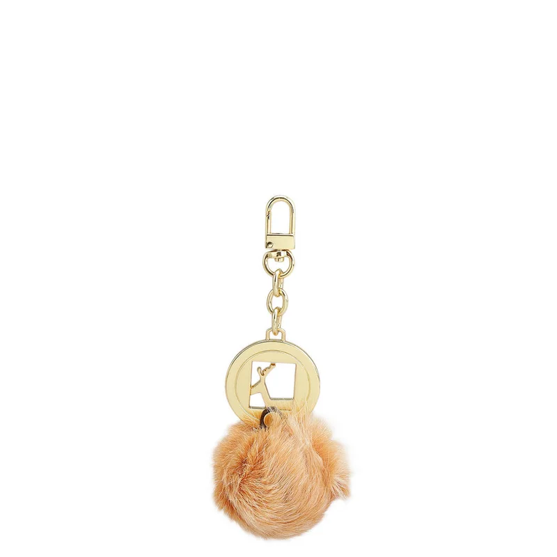 Da Milano orange Fur Leather Bag Hanging - Orange  | Best Price UAE