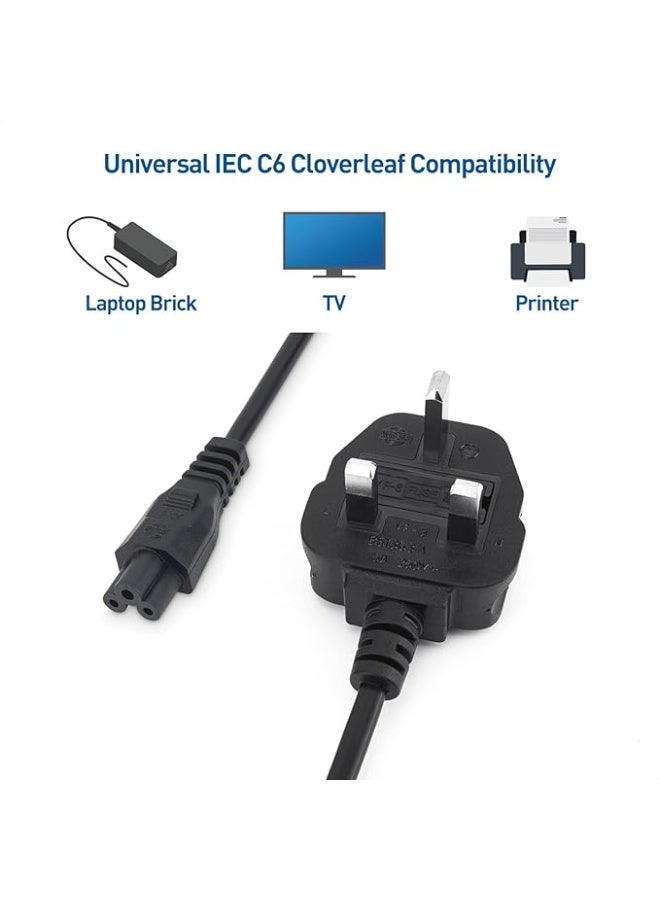 Smarties AE Universal 2-Prong Power Cable Cord (IEC C7 Figure-8) – Compatible with HP, Dell, Sony, Samsung, LG, PlayStation, and More – Durable & Safe AC Power Supply Cord  - Image 5