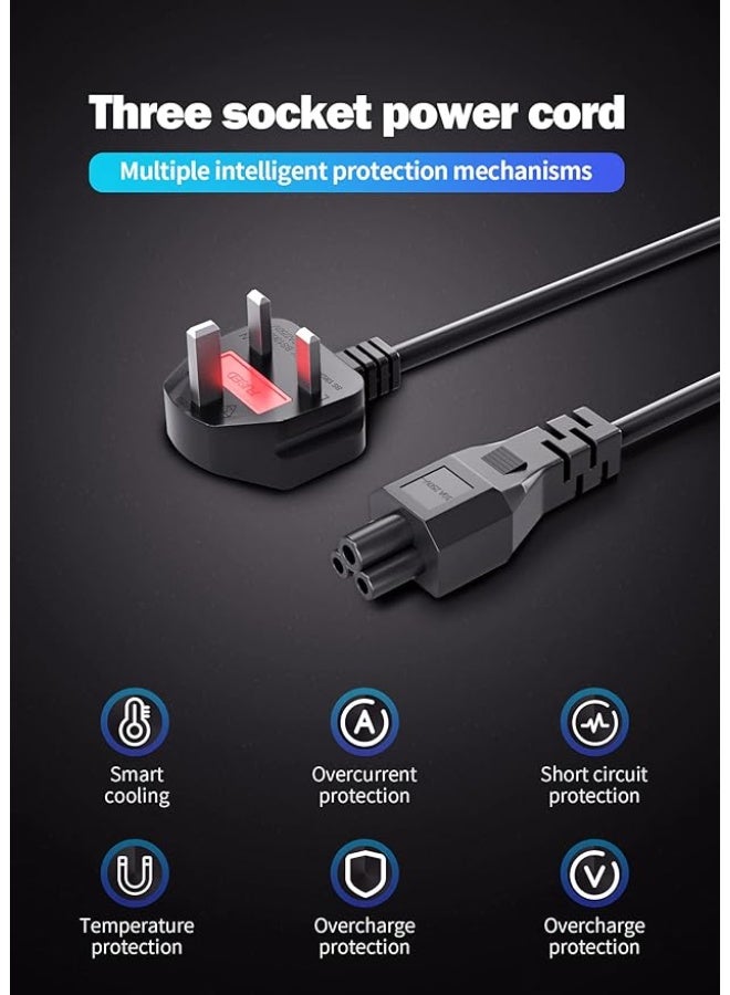Smarties AE Universal 2-Prong Power Cable Cord (IEC C7 Figure-8) – Compatible with HP, Dell, Sony, Samsung, LG, PlayStation, and More – Durable & Safe AC Power Supply Cord  - Image 4