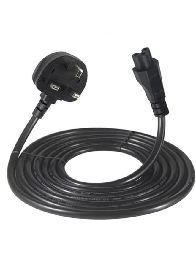 Smarties AE Universal 2-Prong Power Cable Cord (IEC C7 Figure-8) – Compatible with HP, Dell, Sony, Samsung, LG, PlayStation, and More – Durable & Safe AC Power Supply Cord