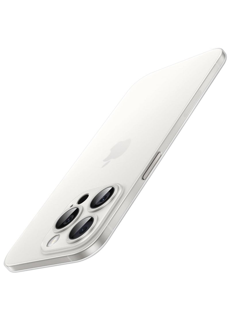 ELTRAZONE Ultra Slim Case for iPhone 15 Pro 6.1-Inch – 0.35mm Thin, Camera Lens Cover Full Protection, Lightweight Matte Finish PP Hard Minimalist Case, Supports Wireless Charging (Frosted Clear) - Image 1