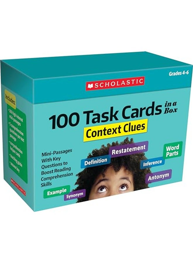 100 Task Cards in a Box  Context Clues  Mini-Passages With Key Questions to Boost Reading Comprehension Skills Martin Justin and Ghiglieri Carol 