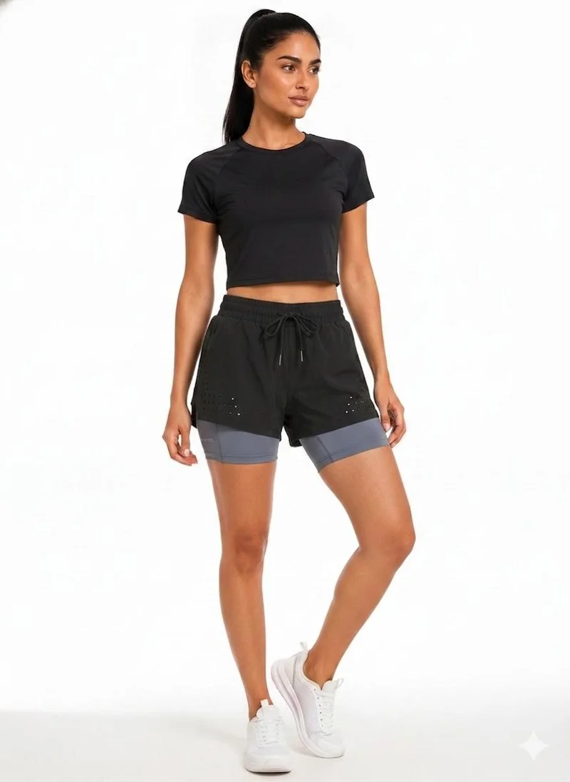 Prima Ace Women's Shorts Gym Addict Premium Black