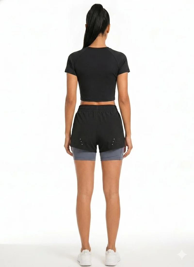 Prima Ace black Women's Shorts Gym Addict Premium Black for Women | Best Price UAE