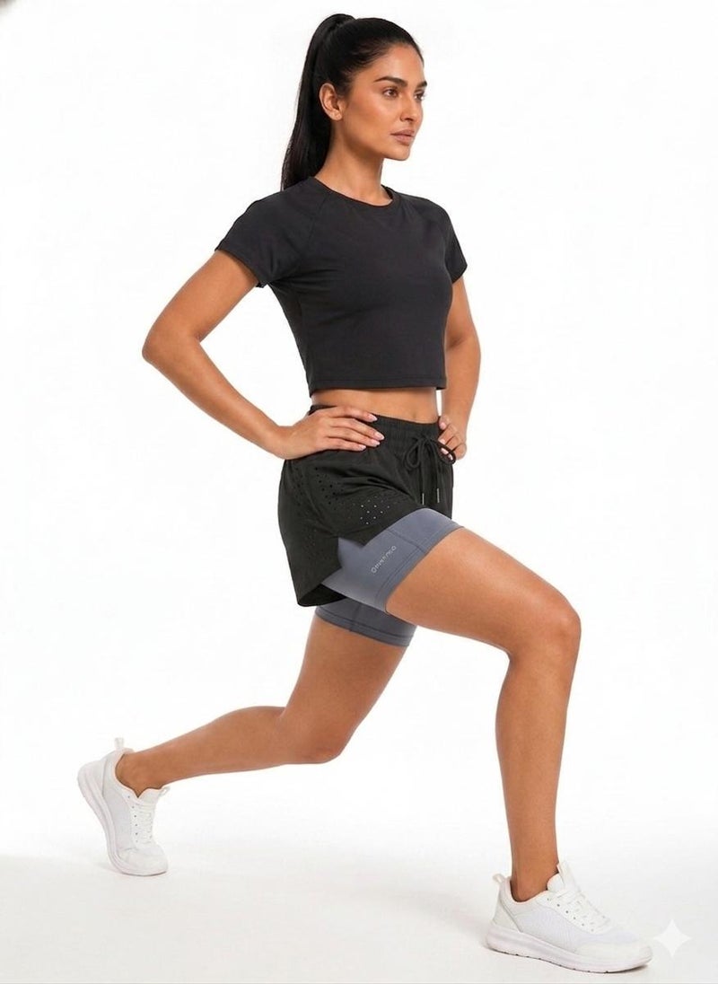 Prima Ace Women's Shorts Gym Addict Premium Black - Image 4