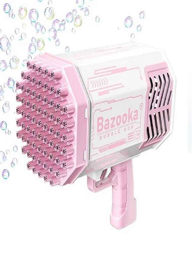 Bazooka مسدس فقاعات 69 فتحة، أفضل مسدس فقاعات لأطفالك، آلة مسدس، لون وردي - Image 5