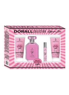 DORALL COLLECTION Beau Monde 4Pcs Gift Set Eau de Parfum 100ml + Roller Ball 10ml + Shower Gel 50ml + Hand & Body Lotion 50ml For Women  - Image 4