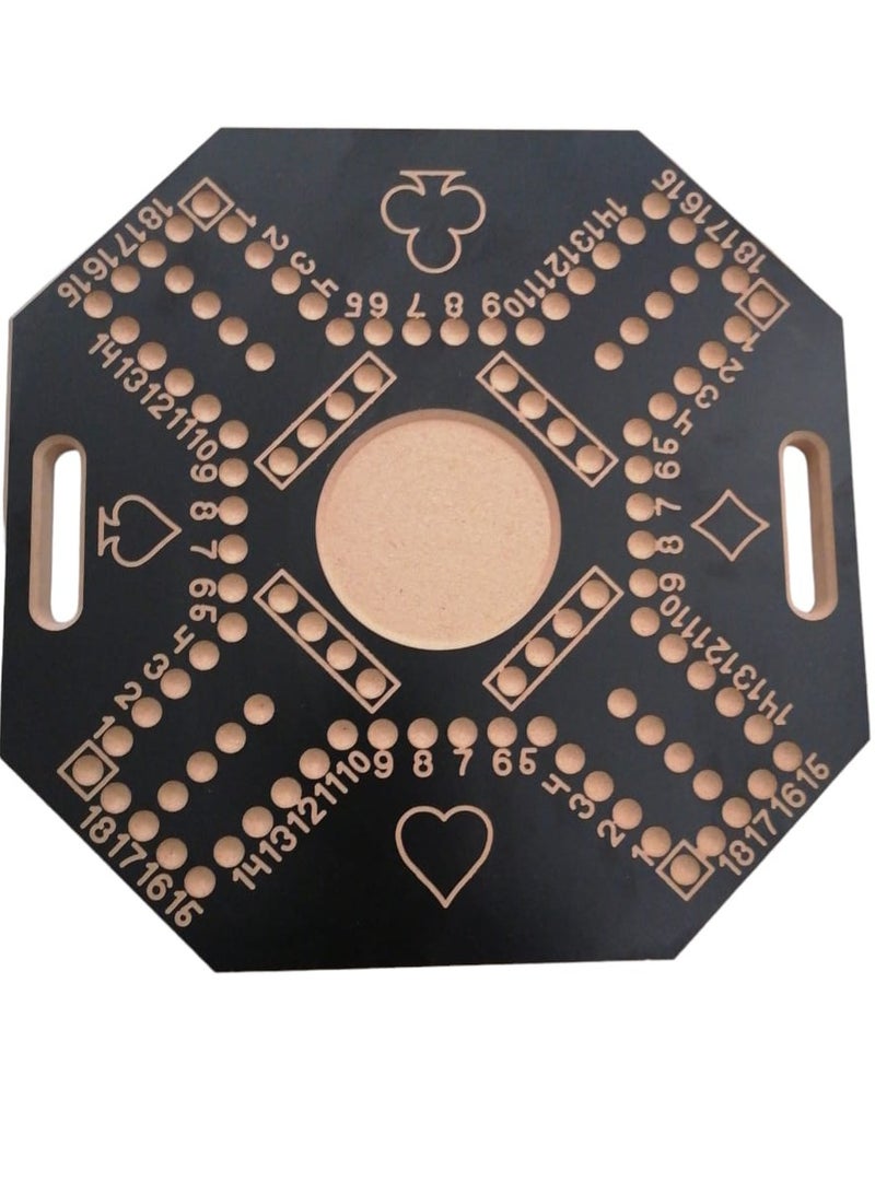 FWM Jackaroo for 4 Players Board Game Strategic Planning Fine Black Wood Good Quality Plastic Play Card Board Size 38*38*2CM Board 16 Marbles - Image 3
