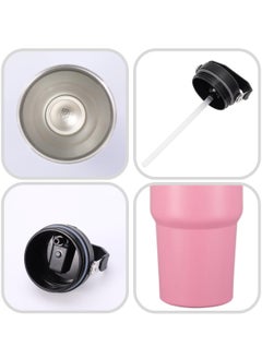TIGER 900ml Stainless Steel Leak-Proof Travel Tumbler Mug – Double Wall Vacuum Insulated Sipper Bottle with Straw & Lid, Ideal for Car, Office, Travel & Gym (Pink)  - Image 3