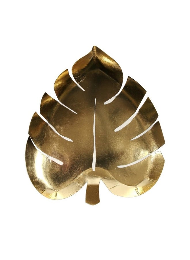 Meri Meri طبق ورق النخيل الذهبي