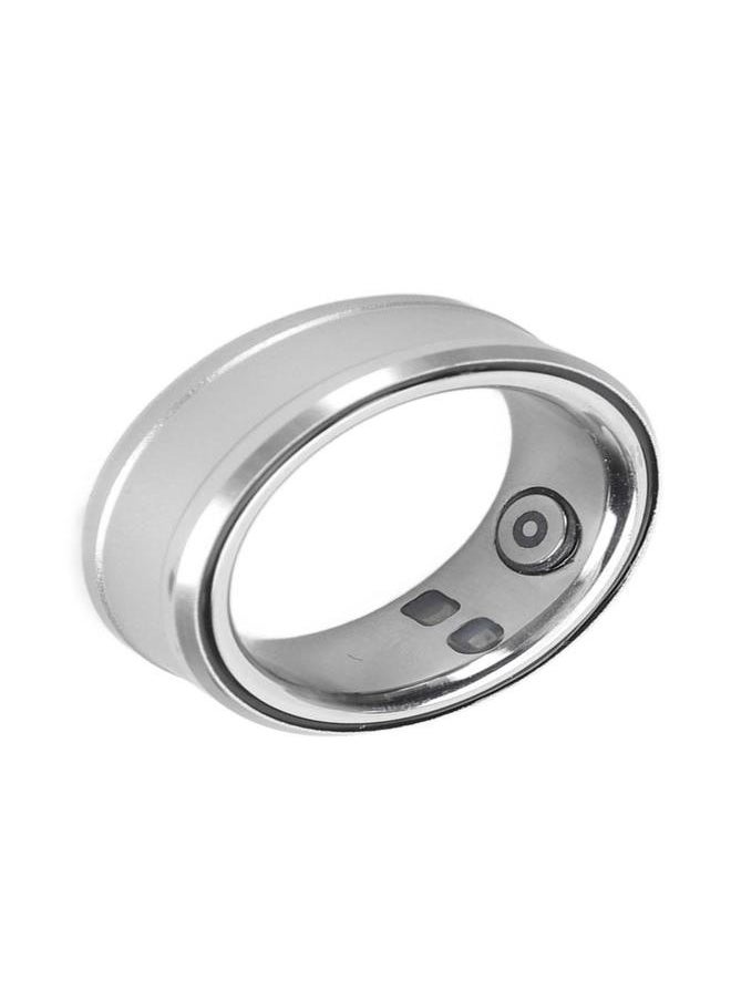 Smart Ring IP68 Waterproof Health Tracker Sleep Monitoring Bluetooth Fitness Ring for Temperature Step Counting Silver 20