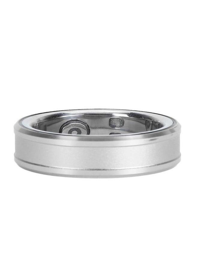Smart Ring IP68 Waterproof Health Tracker Sleep Monitoring Bluetooth Fitness Ring for Temperature Step Counting Silver 20