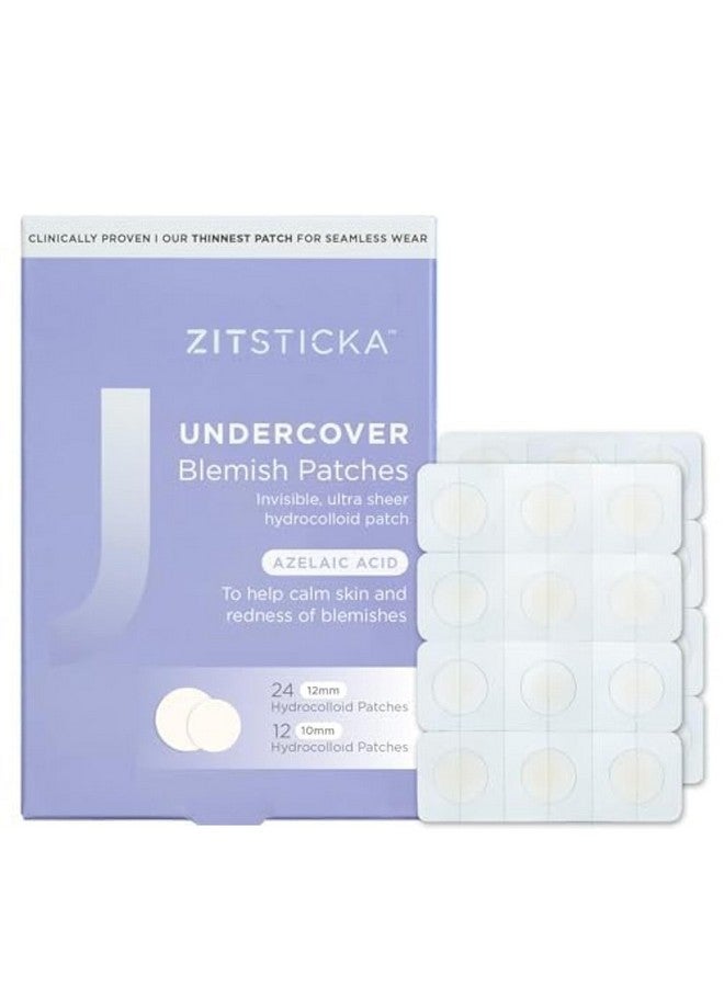 ZitSticka Pimple Patches for Face and Body, Hydrocolloid Patches to Cover Zits & Blemishes, Acne Patches or Zit Spot Stickers, Body Blemish Patch (UNDERCOVER INVISIBLE 36 Pack) - Image 1