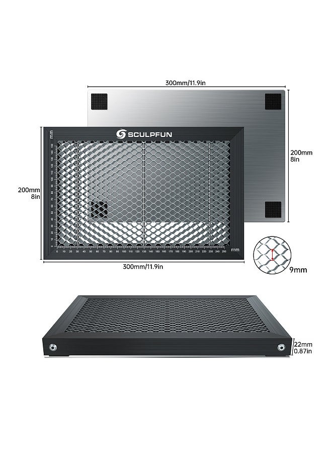 SCULPFUN Laser Engraver Honeycomb Working Table Steel Panel Board Platform for Diode Laser Machine Clean Cutting Work 300x200mm Table-protecting  - Image 5