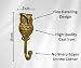 AYZCORP Set of 3 Cast Iron OWL Shape Coat Hooks Wall Art DecorOWL Shape Hangers and Key HolderClothes Rack and Backpack HangerCoat Hooks Home Decor for StorageLiving Room Gold - Image 3