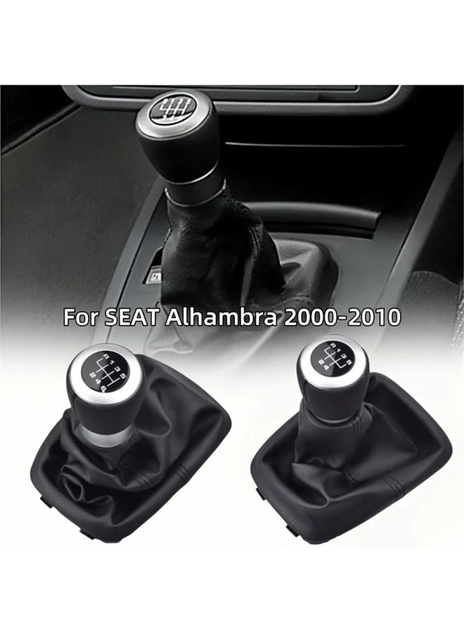 مقبض ناقل الحركة للسيارة 5 سرعات لون أسود متوافق مع سيارة SEAT Alhambra 2000 2010 إكسسوارات داخلية للسيارة - Image 1