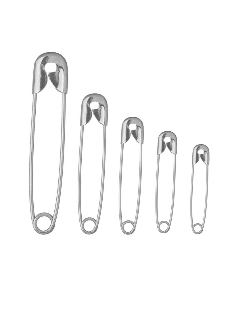 LAWAZIM Metal Pins Set-Assorted Multi-Size Safety Pins Durable Rust-Resistant Steel with Safe Closure for Household and Professional Sewing Crafting Clothing Repairs Securing Closures and DIY Projects  - Image 1
