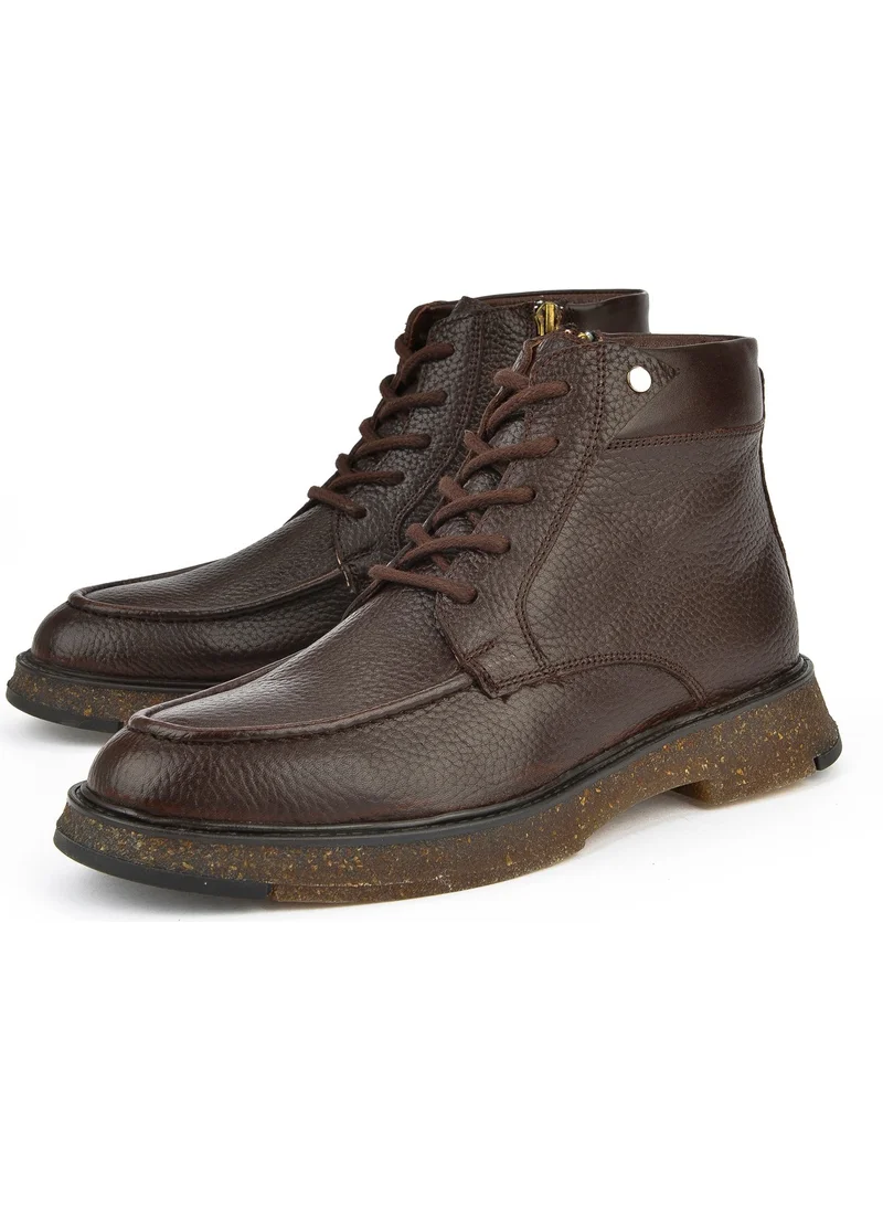 Ziya , Men's Leather Boots 1431024Z6601 Brown