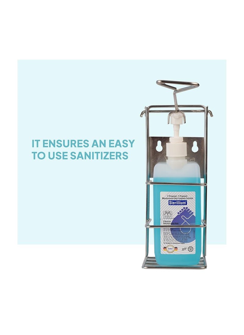 OTICA OTICA Hand Sanitizer Dispenser Steel Stand Wall Mount Type(Onlys Stand),Stainless Steel,500 ml  - Image 3