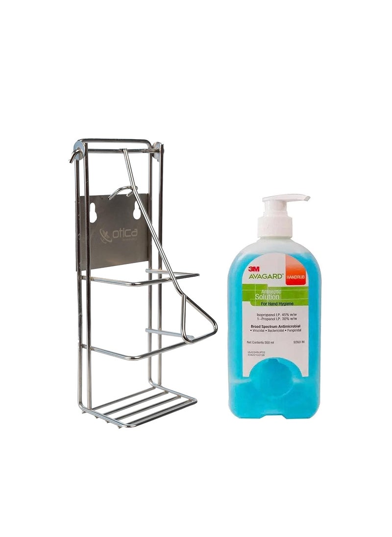 OTICA OTICA Hand Sanitizer Dispenser Steel Stand Wall Mount Type(Onlys Stand),Stainless Steel,500 ml  - Image 4