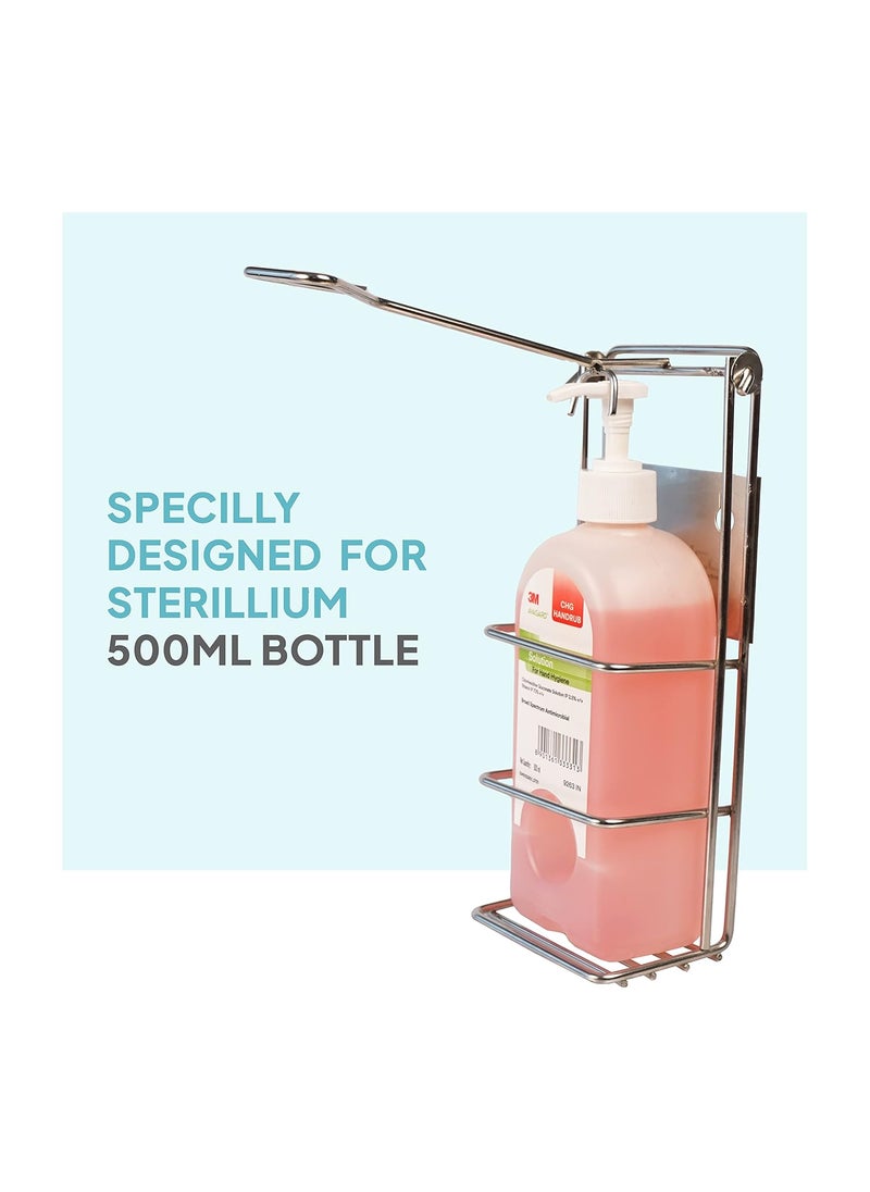 OTICA OTICA Hand Sanitizer Dispenser Steel Stand Wall Mount Type(Onlys Stand),Stainless Steel,500 ml  - Image 5