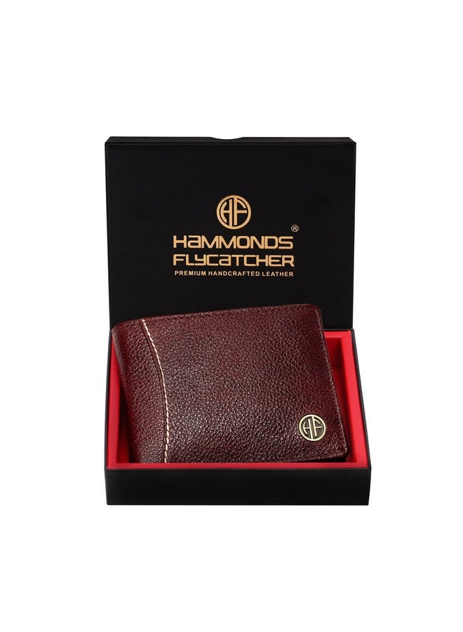 HAMMONDS FLYCATCHER محفظة هاموندز فلاي كاتشر RFID محمية قابلة للطي للرجال جلد أصلي، محفظة رجال، محافظ جلدية للرجال، محفظة أنيقة مع 6 فتحات بطاقات، 1 فتحة هوية، جيب عملات، هدية للرجال - بني - Image 1