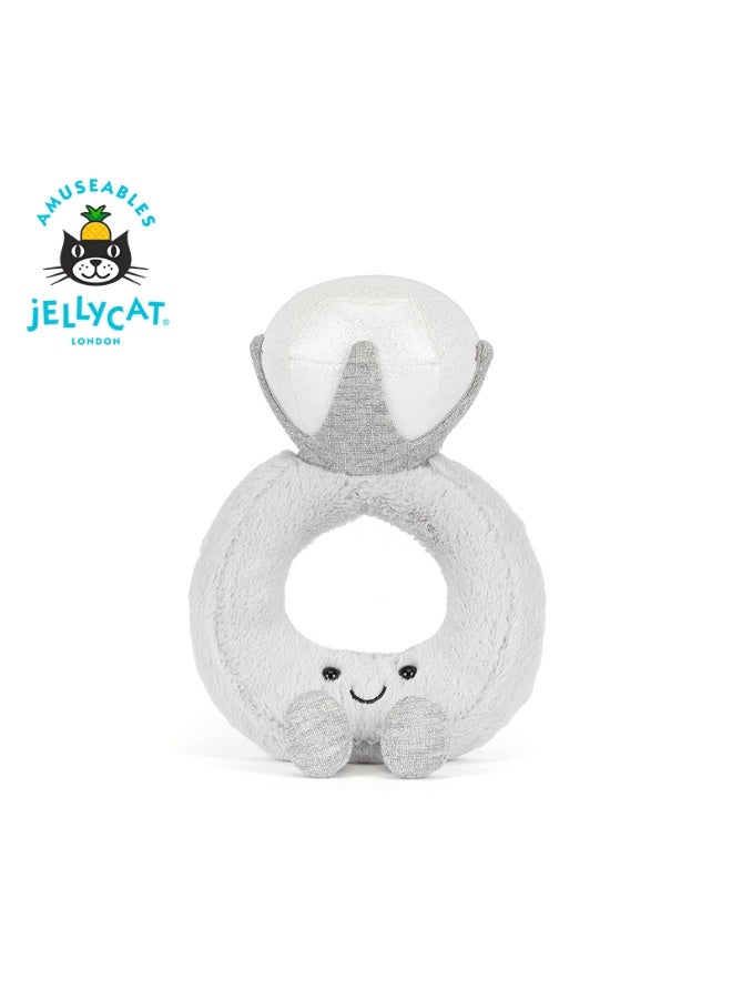 جيليكات Jellycat المملكة المتحدة متعة خاتم الماس دمية بلش، زخرفة دمية، خطوبة عيد ميلاد حفل الزفاف هدية عيد الميلاد - Image 2