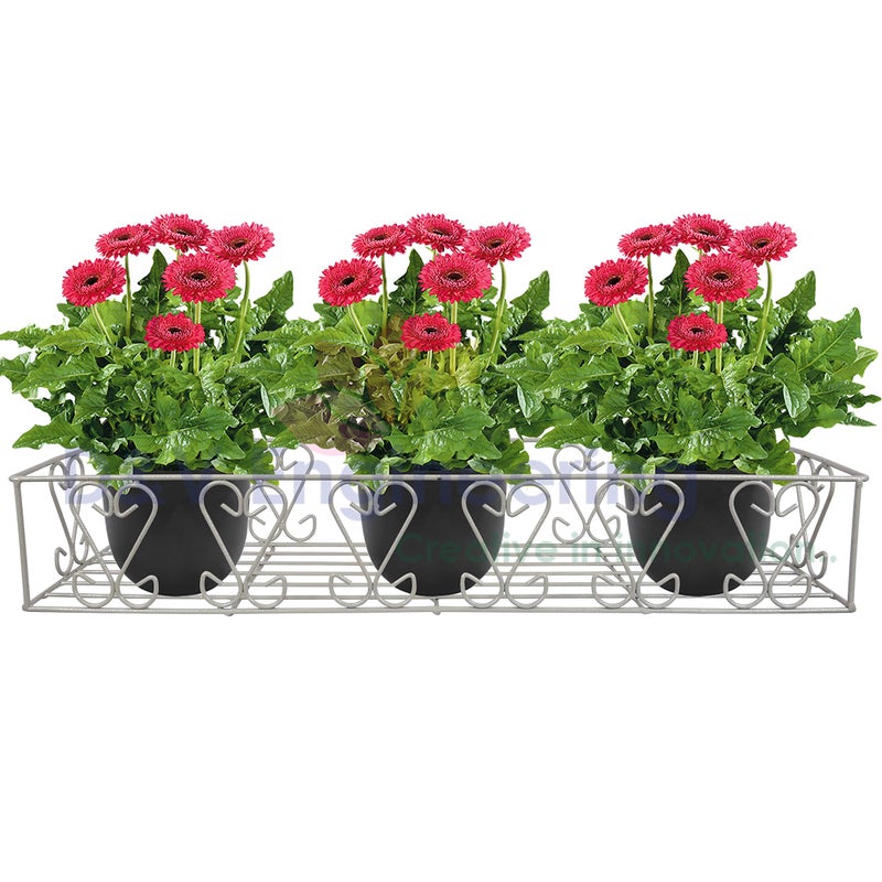 D&V ENGINEERING - Creative in innovation Metal Railings Pot Stand │Hanging pot stands for plants in balcony Railings (Adjustable Hanger, Pack of 1-Grey) - Image 5