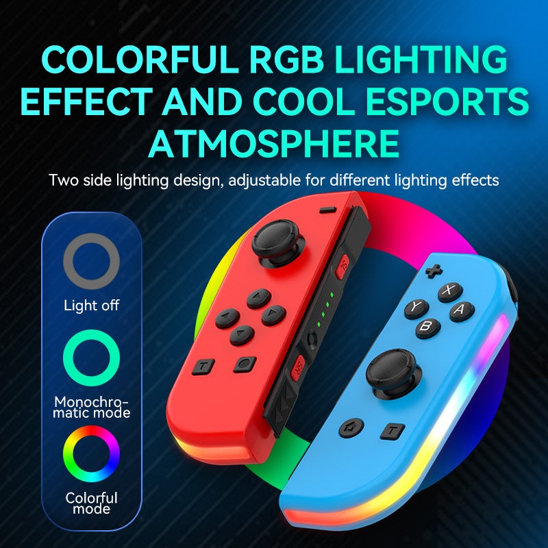 أطراف جويكون اليسرى واليمين مع أضواء RGB ملونة لاستيقاظ الاهتزاز وتشعرية الجسم بست محاور مع أطراف قصة سويتش مستمرة - لون أسود - Image 3