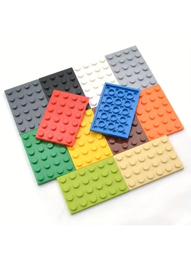9 Pcs 4x6 Classic Base Plates 4 Pcs Building Blocks Creative Basic Accessories Plate DIY Decoration Scene Toys For Kids Birthday Gifts Dark Gray - Image 4